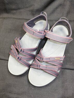 Teva Tirra 4266 Womens Hiking Sandals Size 9 Purple Gray Pink Nylon Strappy